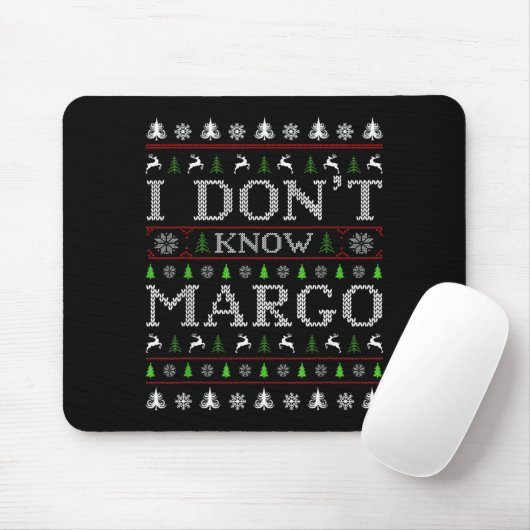 I Don't Know Margo Funny Christmas Ugly Sweater St Muismat (Met muis)