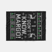 I Don't Know, Margo! Ugly Sweater Christmas Meme  Fleece Deken (Voorkant (Horizontaal))