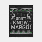 I Don't Know, Margo! Ugly Sweater Christmas Meme  Fleece Deken (Voorkant)