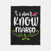 I Don't Know-margo Ugly Sweater Funny Christmas Fo Fleece Deken (Voorkant)
