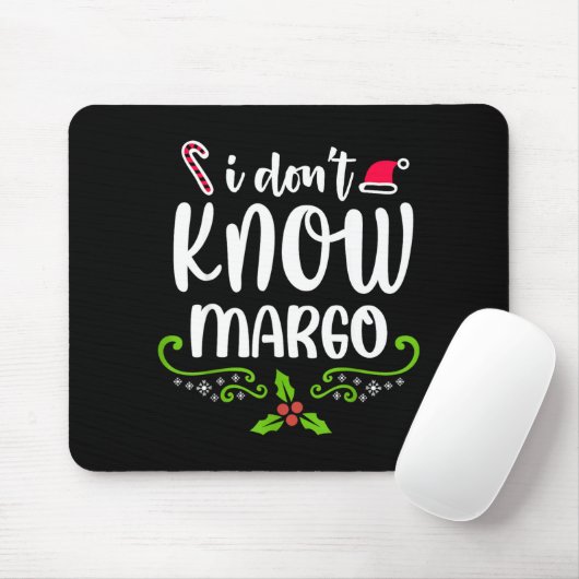 I Don't Know-margo Ugly Sweater Funny Christmas Fo Muismat (Met muis)