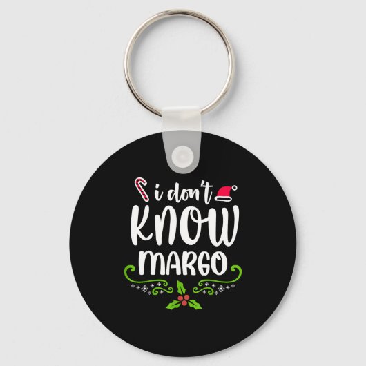 I Don't Know-margo Ugly Sweater Funny Christmas Fo Sleutelhanger (Voorkant)