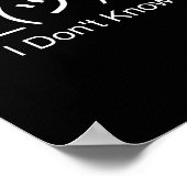 I Don't Know Shrug Humorous Ascii Emoticon  Poster (Hoek)