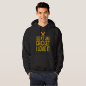 I Don'T Like Cricket I Love It Funny Cricket Playe Hoodie (Voorkant volledig)