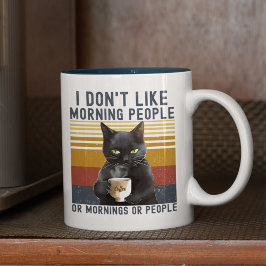 I Don't Like Morning People or Mornings or People Tweekleurige Koffiemok