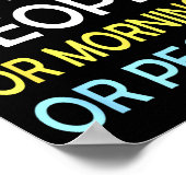 I Don't Like Morning People Sarcastic Funny Mornin Poster (Hoek)