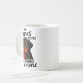 I Don't Like Morning People Sarcastic Rottweiler M Koffiemok (Voorkant links)