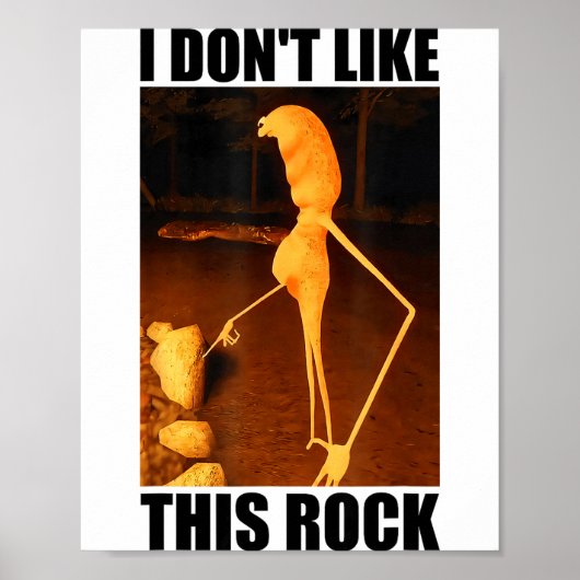 I Don't Like This Rock Funny Marcus The Worm Meme  Poster (Voorkant)