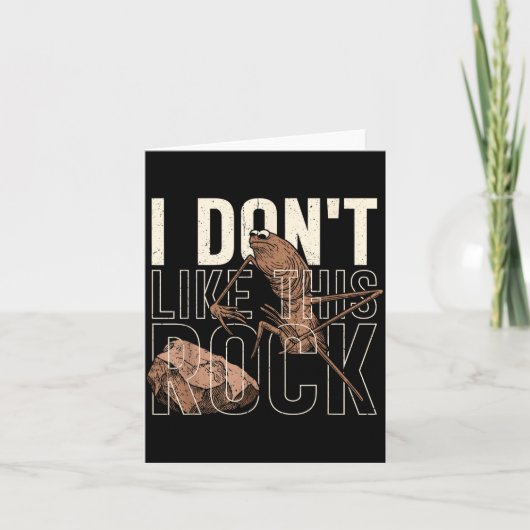 I Don't Like This Rock Marcus The Worm Meme Funny Kaart (Voorkant)