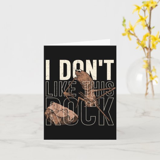 I Don't Like This Rock Marcus The Worm Meme Funny Kaart (Gele Bloem)