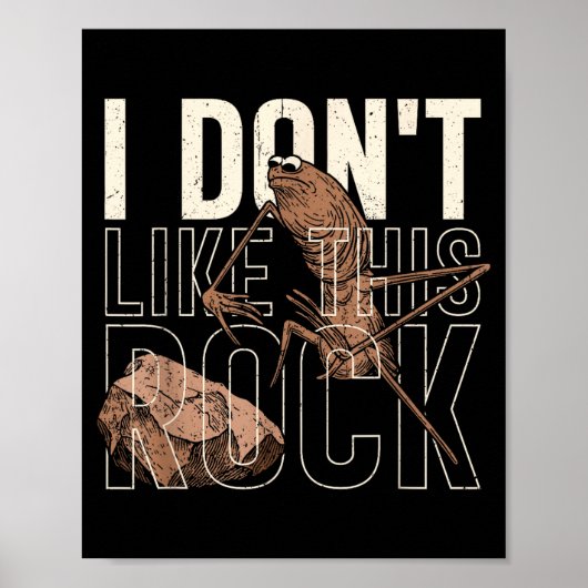 I Don't Like This Rock Marcus The Worm Meme Funny  Poster (Voorkant)