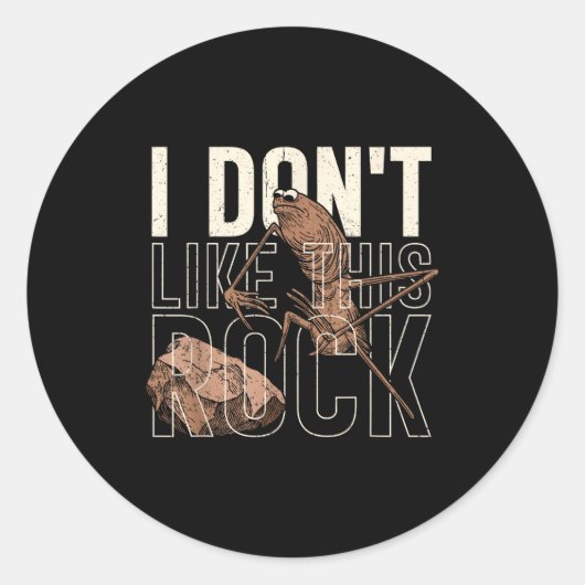 I Don't Like This Rock Marcus The Worm Meme Funny  Ronde Sticker (Voorkant)
