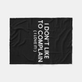 I Don't Like To Complain I Love It Funny Sarcastic Fleece Deken (Voorkant (Horizontaal))
