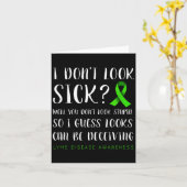 I Don't Look Sick - Lyme Disease Awareness  Kaart (Gele Bloem)