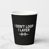 I Don't Loop I Layer Minimal Music V2 Papieren Bekers (Voorkant)