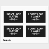 I Don't Loop I Layer Minimal Music V2 Rechthoekige Sticker (Vel)