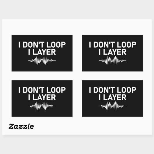 I Don't Loop I Layer Minimal Music V2 Rechthoekige Sticker (Vel)