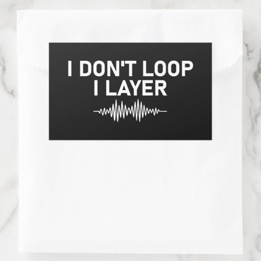 I Don't Loop I Layer Minimal Music V2 Rechthoekige Sticker (Tas)