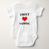 I Don't Love Napping Red Heart Valentines Day Fun  Romper (Achterkant)