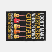I Don't Make Mistakes When Playing Guitar Funny Gu Fleece Deken (Voorkant (Horizontaal))