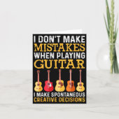 I Don't Make Mistakes When Playing Guitar Funny Gu Kaart (Voorkant)