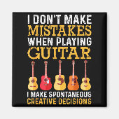 I Don't Make Mistakes When Playing Guitar Funny Gu Magneet (Voorkant)