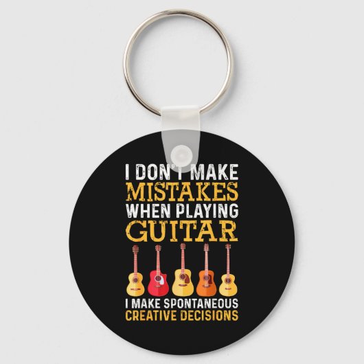 I Don't Make Mistakes When Playing Guitar Funny Gu Sleutelhanger (Voorkant)