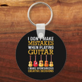 I Don't Make Mistakes When Playing Guitar Funny Gu Sleutelhanger (Voorkant)