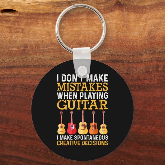 I Don't Make Mistakes When Playing Guitar Funny Gu Sleutelhanger (Voorkant)