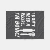 I Don't Need A Recipe I'm Bunic Romanian Grandfath Fleece Deken (Voorkant (Horizontaal))