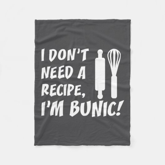 I Don't Need A Recipe I'm Bunic Romanian Grandfath Fleece Deken (Voorkant)