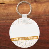 I DON'T NEED THERAPY Ford Mustang 1966 Fastback 2 Sleutelhanger (Voorkant)