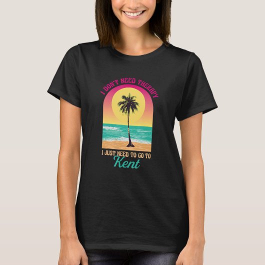 I Don't Need Therapy Kent Beach Washington Ocean S T-shirt (Voorkant)