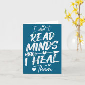I Don't Read Minds I Heal Them - Psychology Psycho Kaart (Gele Bloem)