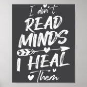 I Don't Read Minds I Heal Them - Psychology Psycho Poster (Voorkant)