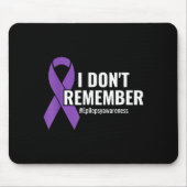 I Don't Remember Purple Ribbon Elepsy Awareness  Muismat (Voorkant)