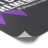 I Don't Remember Purple Ribbon Elepsy Awareness  Poster (Hoek)