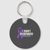 I Don't Remember Purple Ribbon Elepsy Awareness  Sleutelhanger (Voorkant)