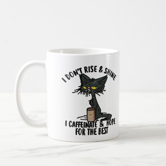 I Don't Rise & Shine, I Caffeinate, Grumpy Cat Koffiemok (Links)