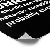 I Don't Run Funny Sarcastic Running Joke Gift Tank Poster (Hoek)