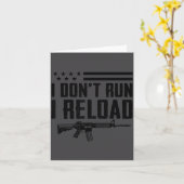 I Don't Run I Reload - Ar15 2nd Amendment Funny Gu Kaart (Gele Bloem)