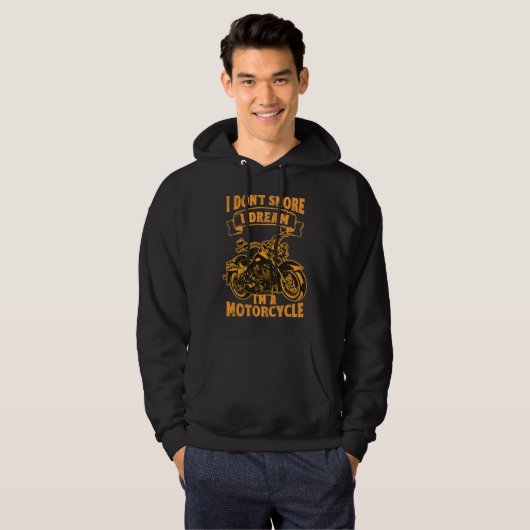 I don't snore I dream I'm a motorcycle relaxing Hoodie (Voorkant volledig)