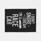 I Don't Snore I Dream I'm A Race Car Funny Fleece Deken (Voorkant (Horizontaal))