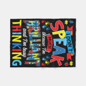 I Don't Speak Much Because I'm Brilliant Autism Fleece Deken (Voorkant (Horizontaal))