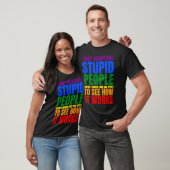 I Don't Understand Stupid People  Saying Retro Vin T-shirt (Unisex)
