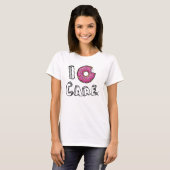 I Donut Care Bitten Roze Donut T-shirt (Voorkant volledig)