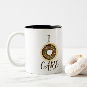 I DONUT CARE Bruine Chocolade Sprinkle Chique Mode Tweekleurige Koffiemok