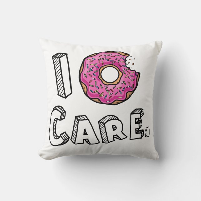 I Donut Care Funny Kussen (Voorkant)