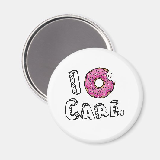 I Donut Care Funny Magneet (Voorkant / Achterkant)