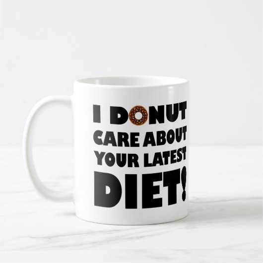 I Donut Care Funny Mug of Travel Mug Koffiemok (Links)